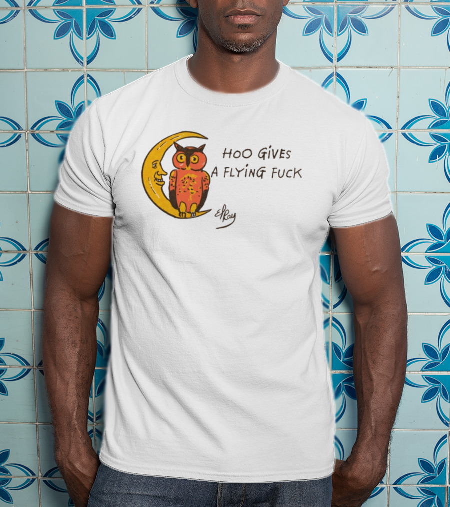 Hoo Gives A Flying Fuck Owl Moon Elyx T-Shirt