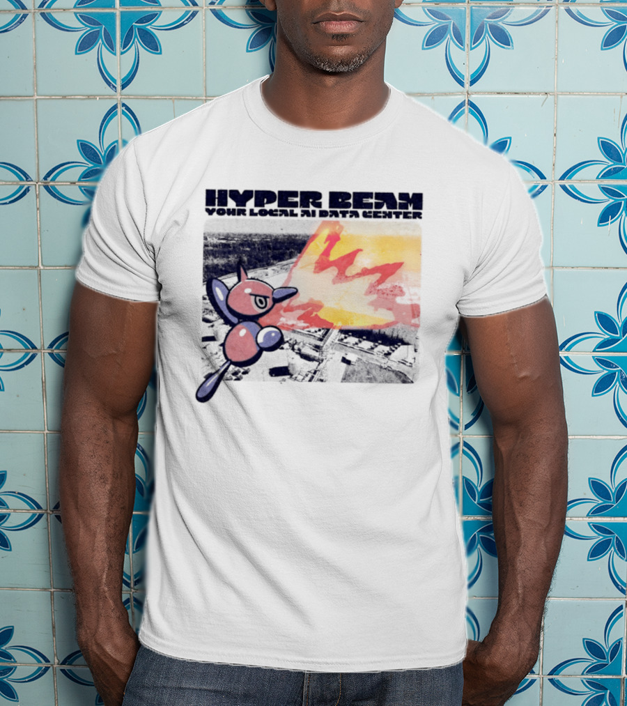 Porygon Hyper Beam Your Local AI Data Center Explosion T-Shirt