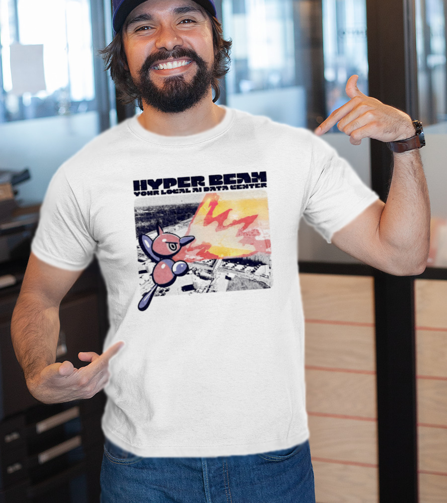 Porygon Hyper Beam Your Local AI Data Center Explosion T-Shirt