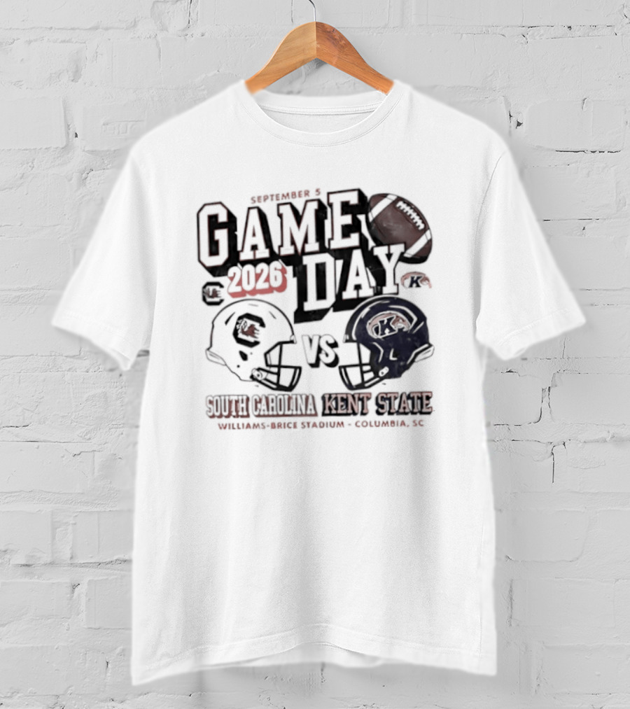 South Carolina Vs Kent State 2026 Game Day Football Helmets Williams Brice Stadium Columbia SC T-Shirt