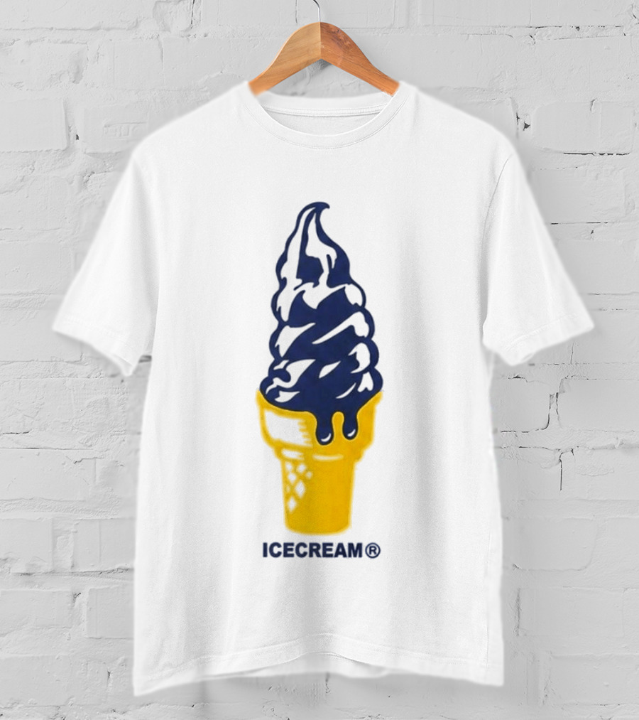 Trevor Goosby Ice Cream Blue And Yellow Cone T-Shirt