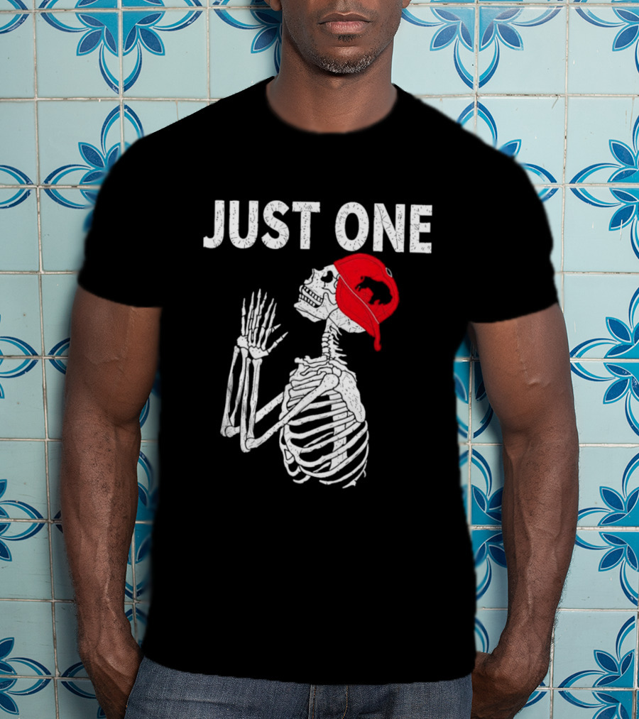 Buffalo Bills Just One Skeleton In Red Cap T-Shirt