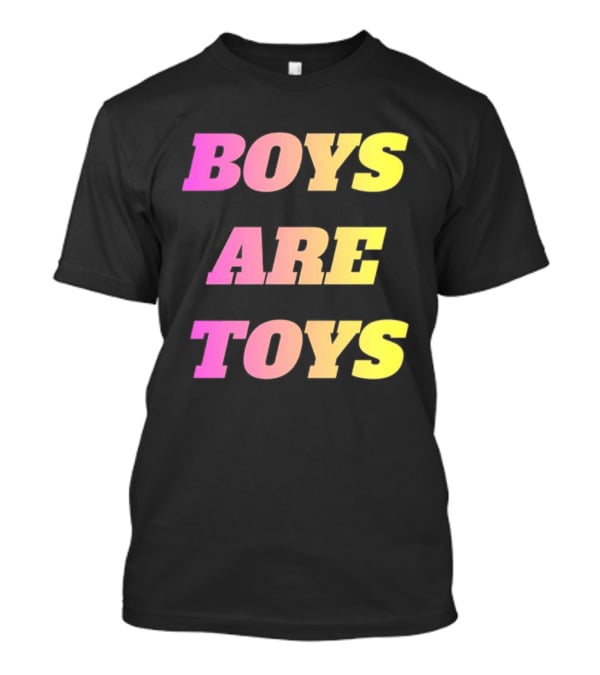 Boys Are Toys Gradient Pink And Yellow T-Shirt