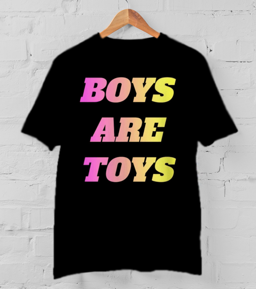 Boys Are Toys Gradient Pink And Yellow T-Shirt