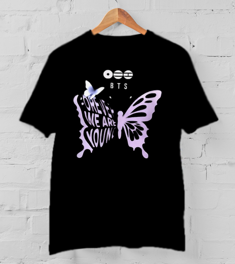 BTS Forever We Are Young Butterfly Symbol 2 Sided T-Shirt