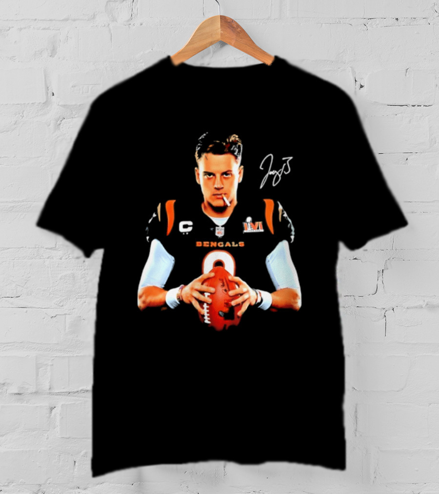 Cincinnati Bengals Joe Burrow Smoking Joey B Signature T-Shirt
