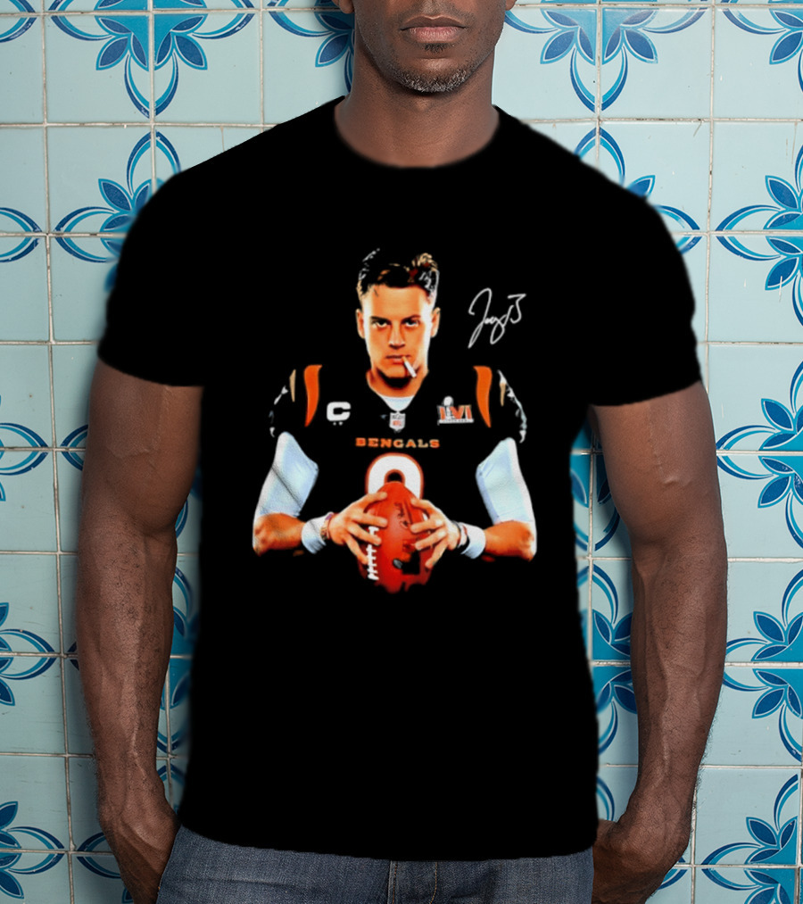 Cincinnati Bengals Joe Burrow Smoking Joey B Signature T-Shirt