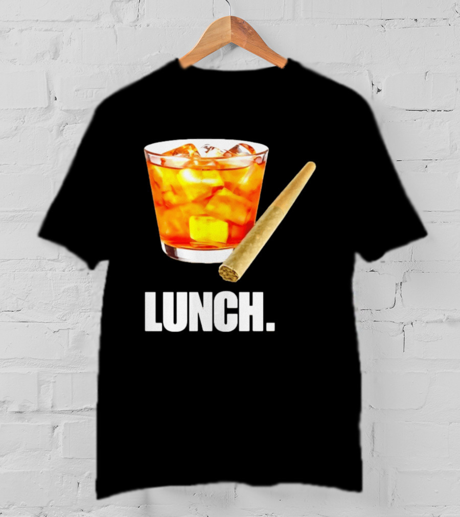Lunch Whiskey Cigar Drinking Smoking T-Shirt