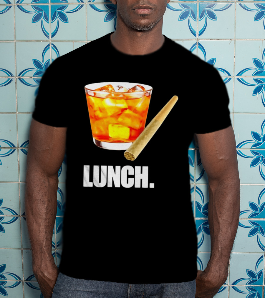Lunch Whiskey Cigar Drinking Smoking T-Shirt