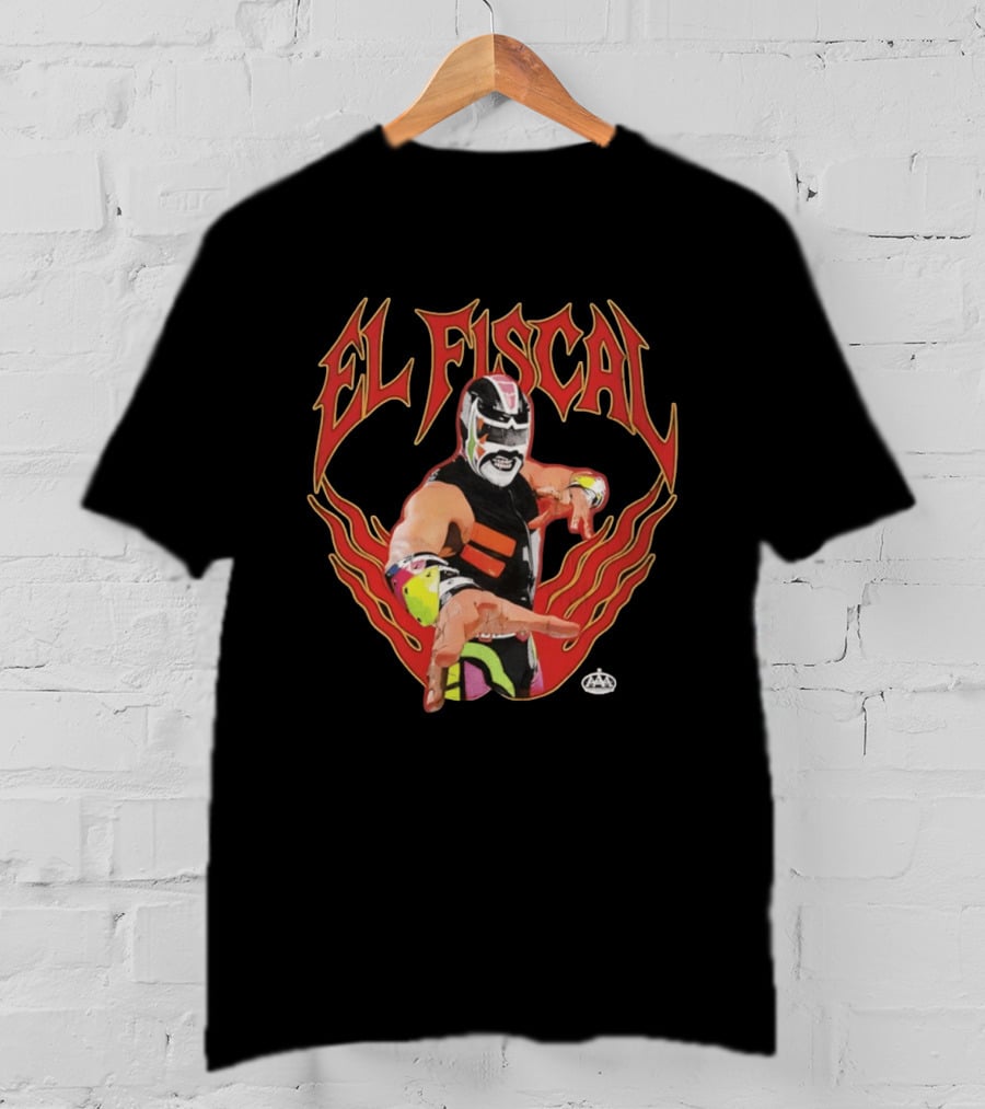 El Fiscal Luchador AAA Wrestling Mask Pose T-Shirt