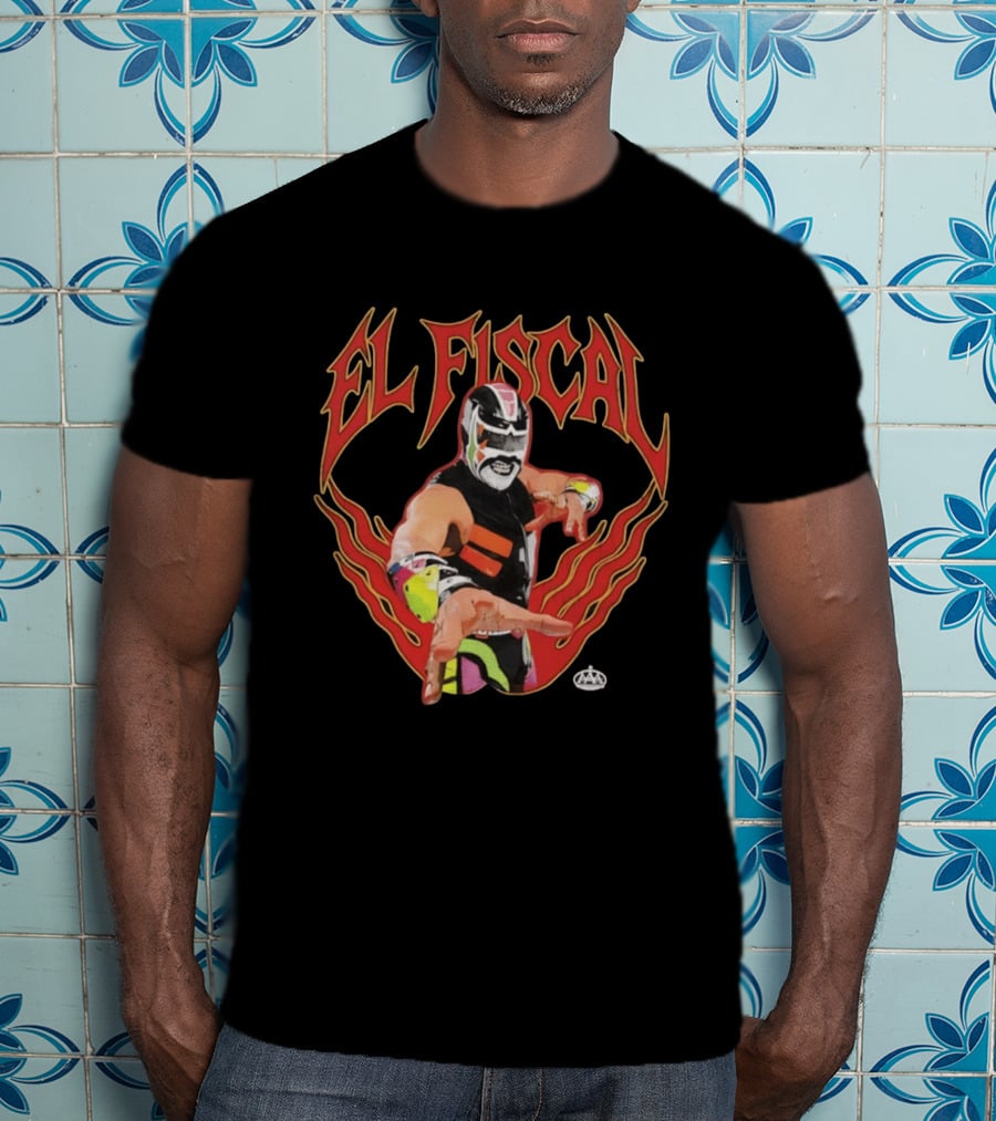 El Fiscal Luchador AAA Wrestling Mask Pose T-Shirt