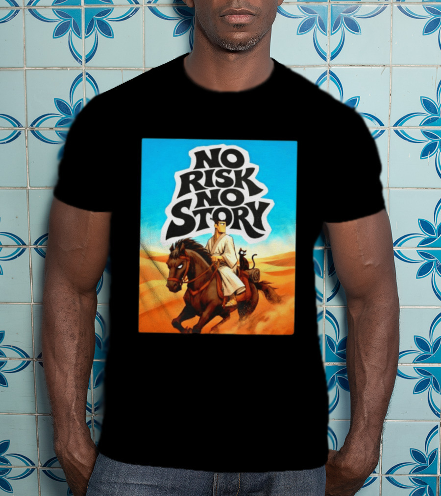 No Risk No Story Samurai Jack Cartoon Network Desert Adventure T-Shirt