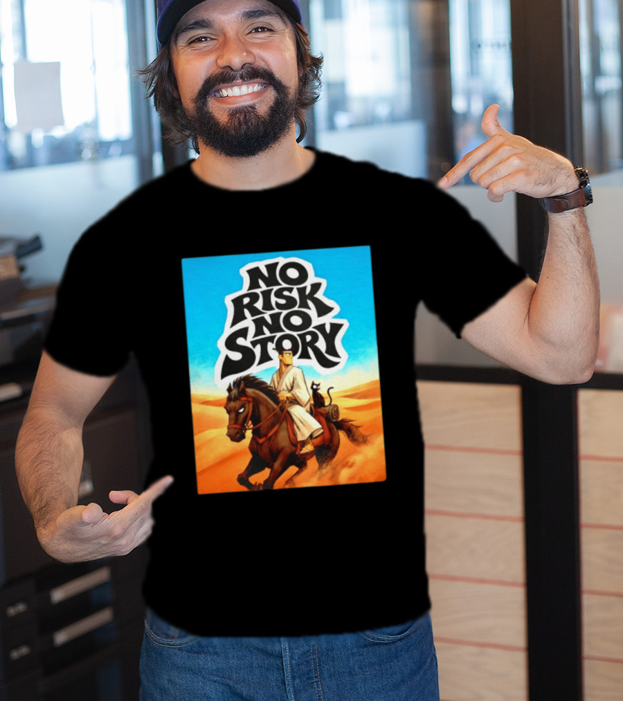 No Risk No Story Samurai Jack Cartoon Network Desert Adventure T-Shirt
