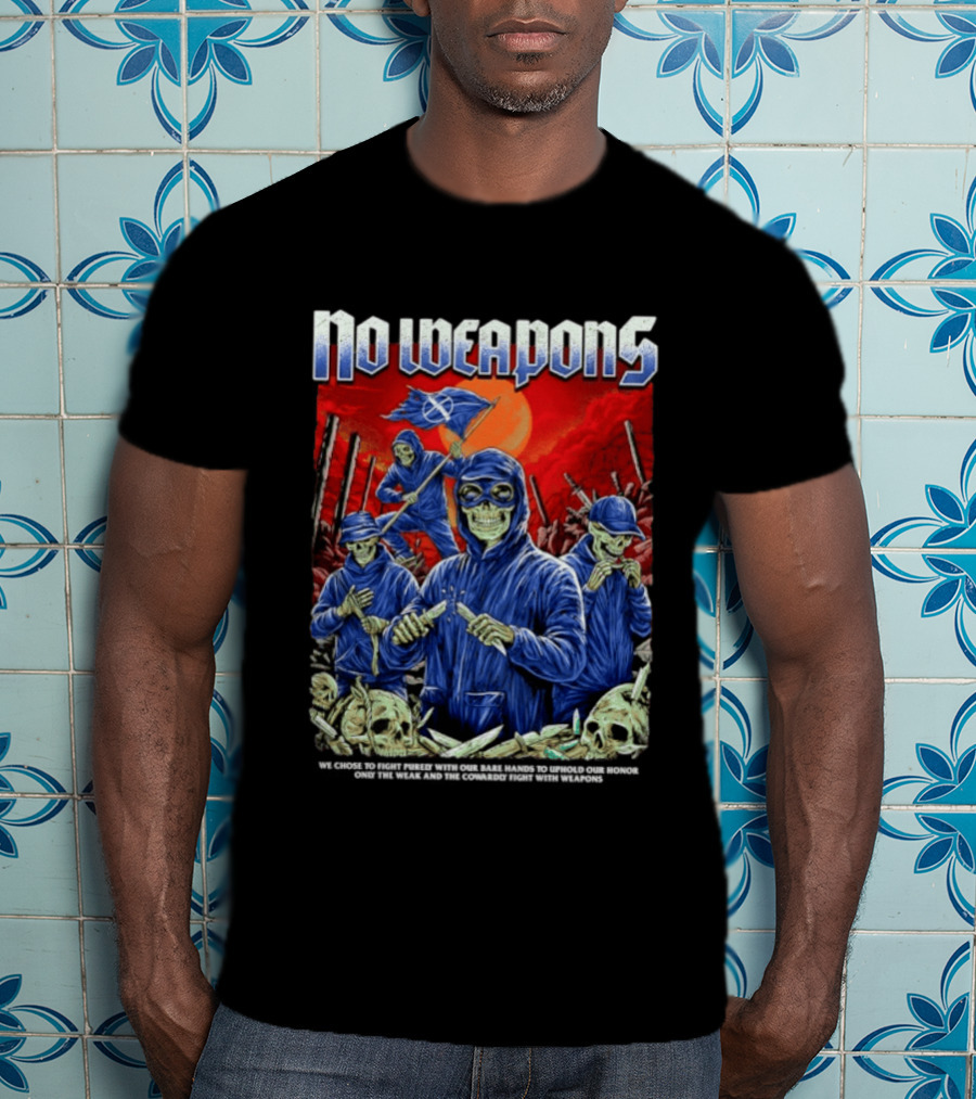 No Weapons Skeleton Warriors Bare Hands Honor Fight T-Shirt