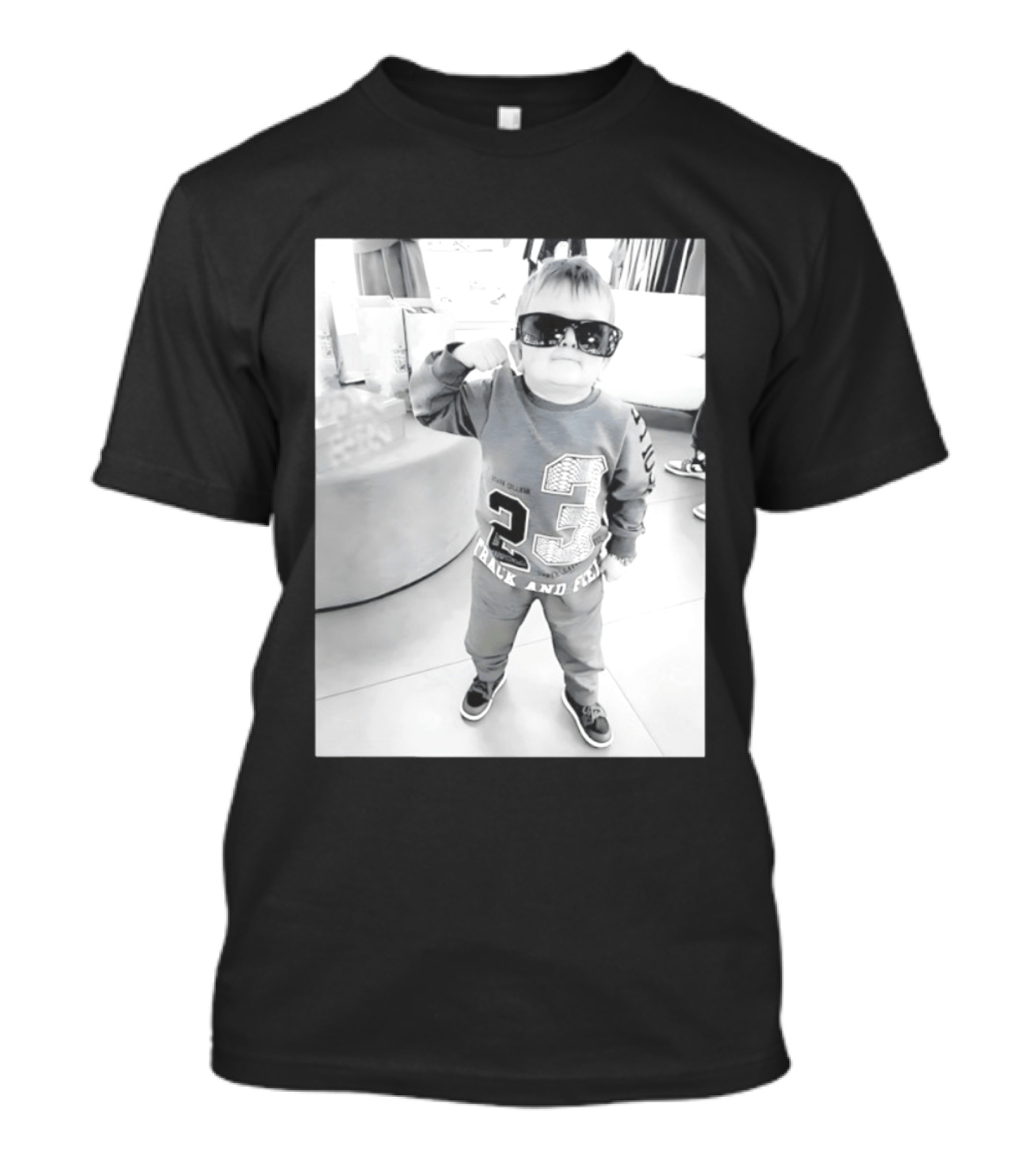 Hasbulla Hasbik Photo 23 Track And Field Black And White T-Shirt