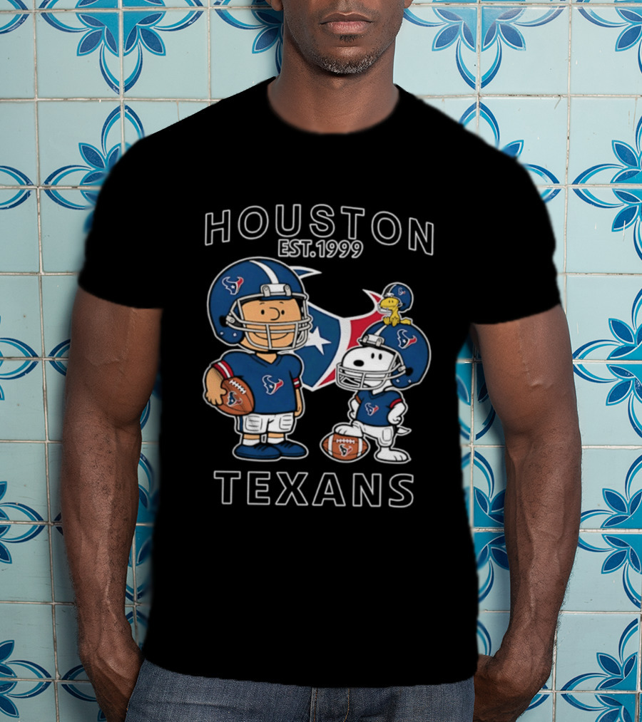 Houston Texans Est. 1999 Charlie Brown Snoopy Football Team T-Shirt