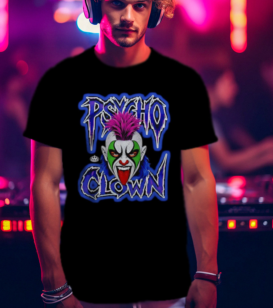 Psycho Clown AAA Superstar Wild Face T-Shirt
