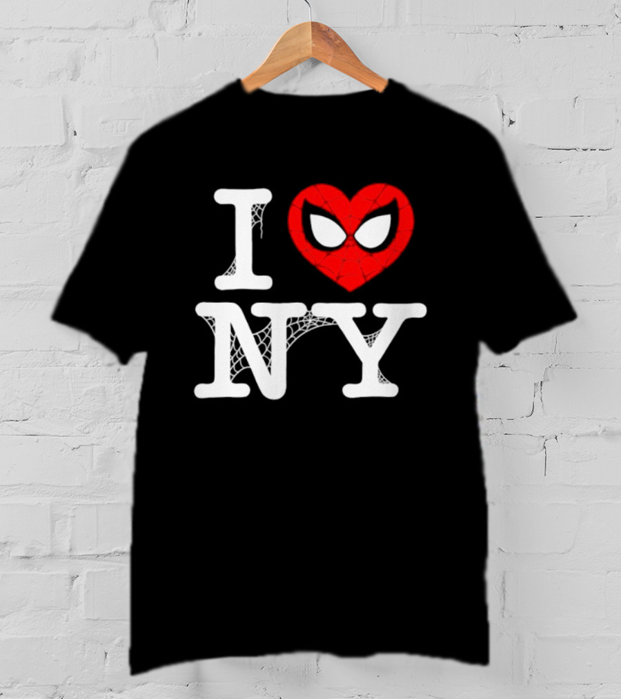 I Love NY Spider Man Marvel Superhero Iconic Web T-Shirt