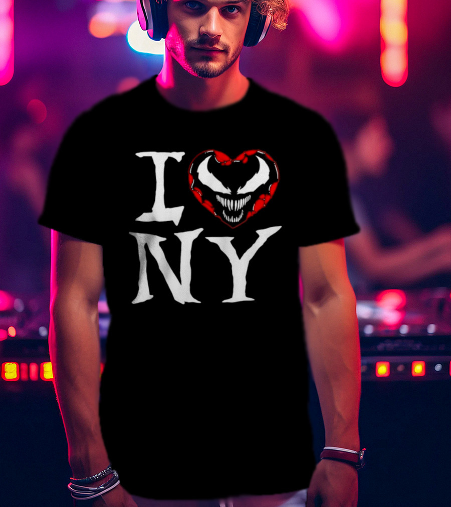 I Love New York Venom Heart Marvel Symbiote T-Shirt
