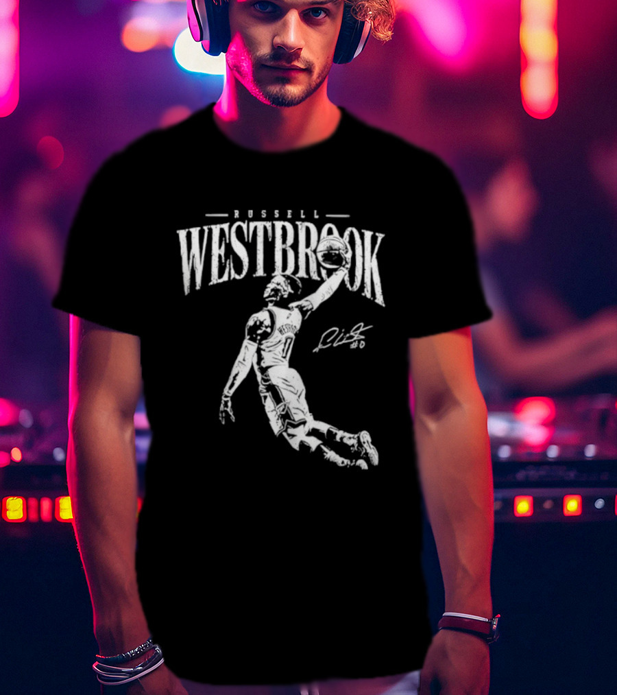 Russell Westbrook Oklahoma City Thunder Dunk Signature Basketball T-Shirt