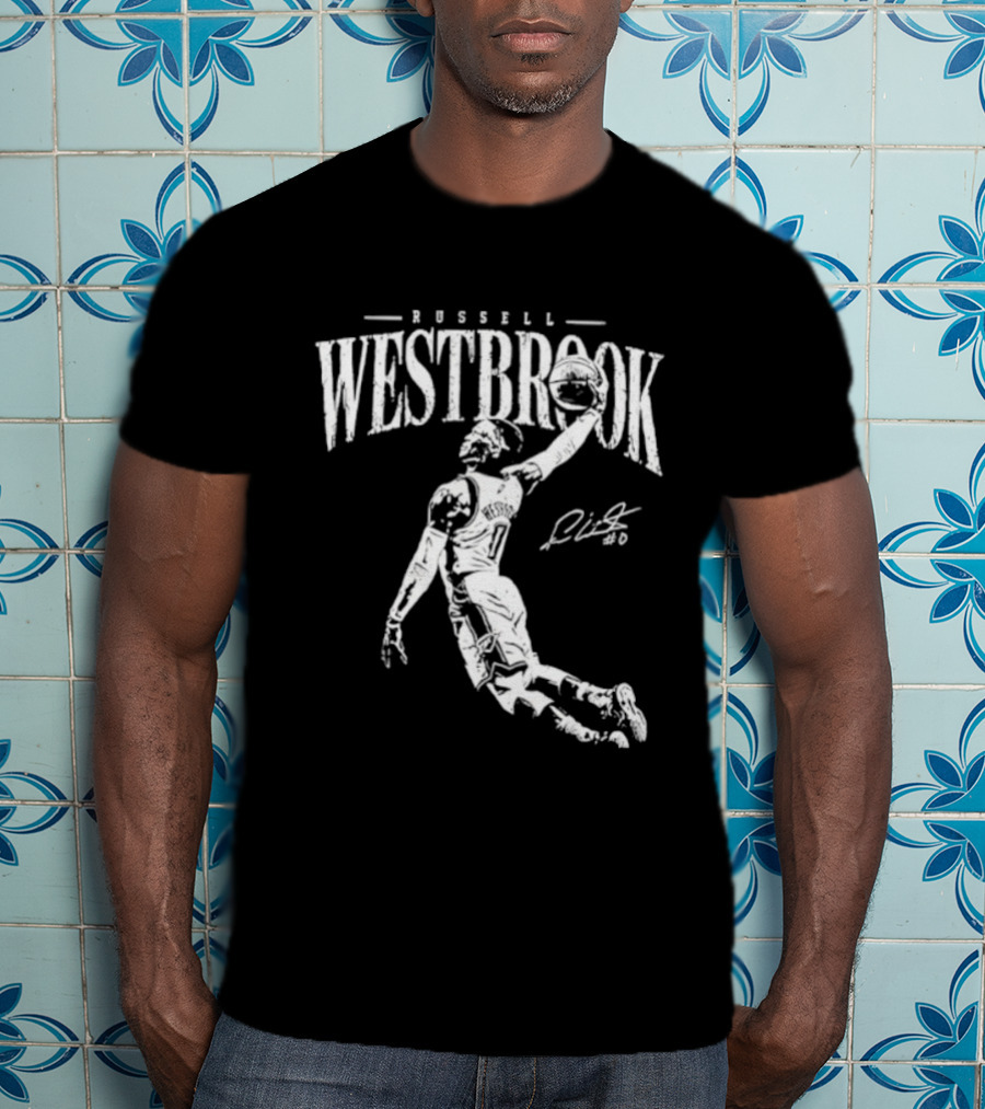 Russell Westbrook Oklahoma City Thunder Dunk Signature Basketball T-Shirt