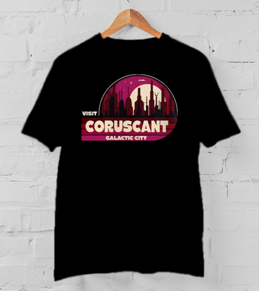 Visit Coruscant Galactic City Skyline Star Wars T-Shirt