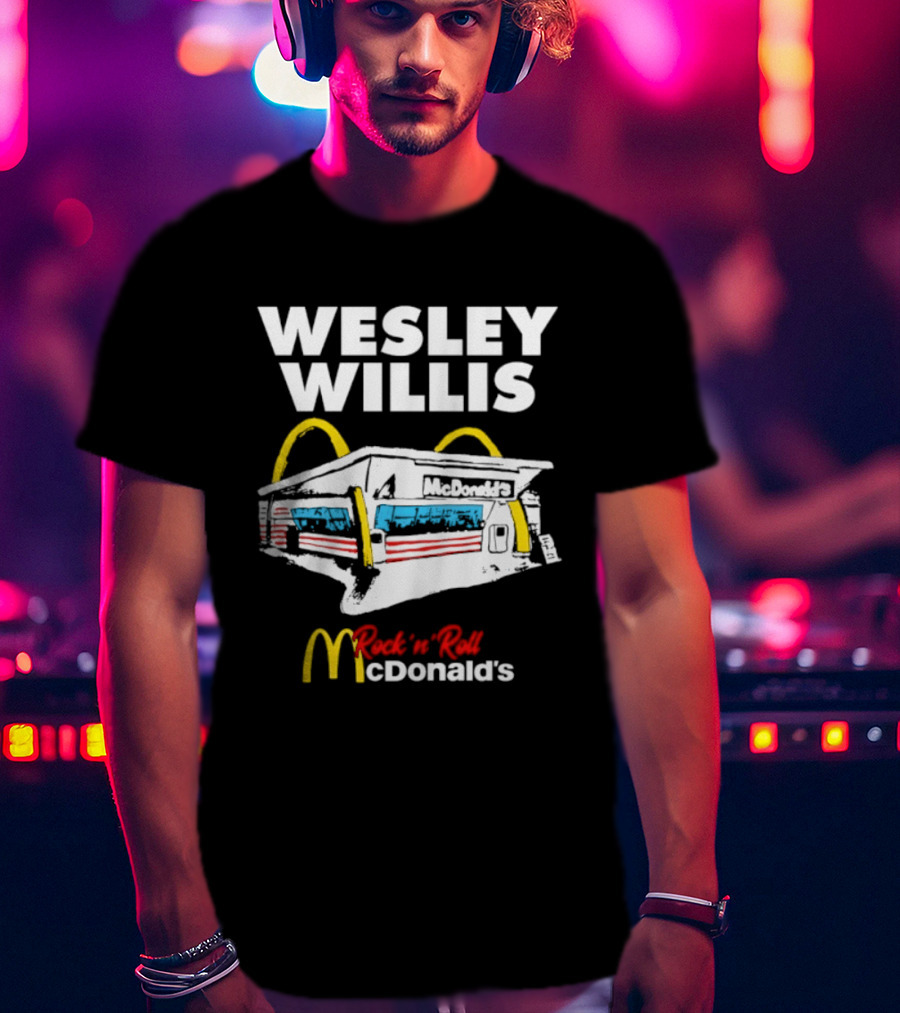 Wesley Willis Rock 'n' Roll McDonald's Vintage Fast Food T-Shirt