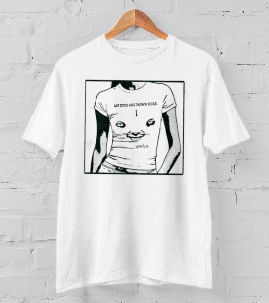 My Eyes Are Down Here Aphex Twin Richard D James Text And Visual Humor T-Shirt