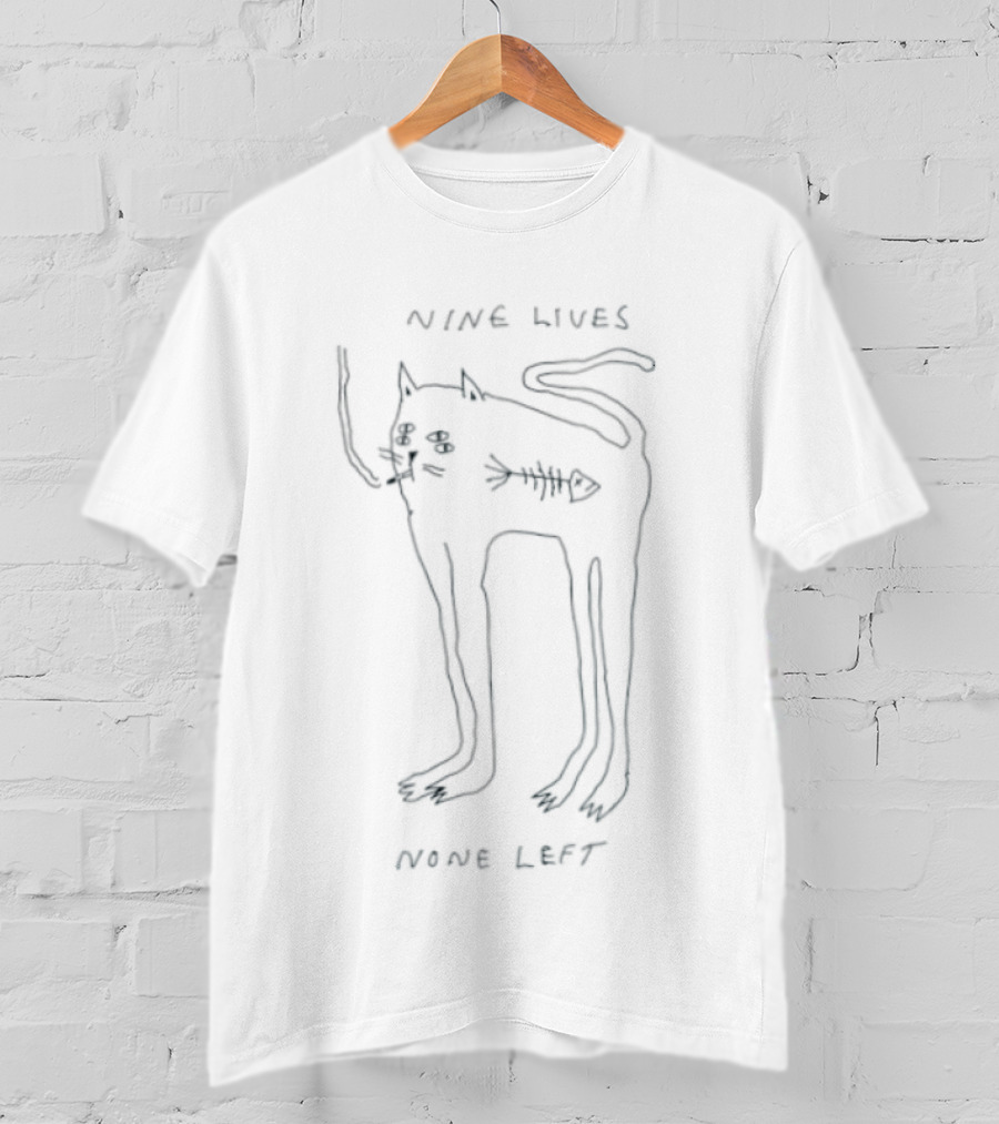 Nine Lives None Left Cat Smoking T-Shirt