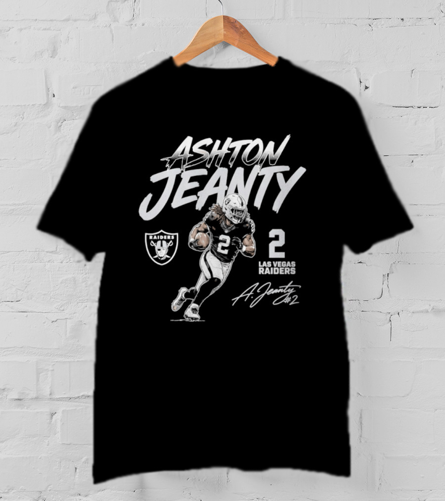 Ashton Jeanty 2 Las Vegas Raiders Signature Pose 2026 T-Shirt