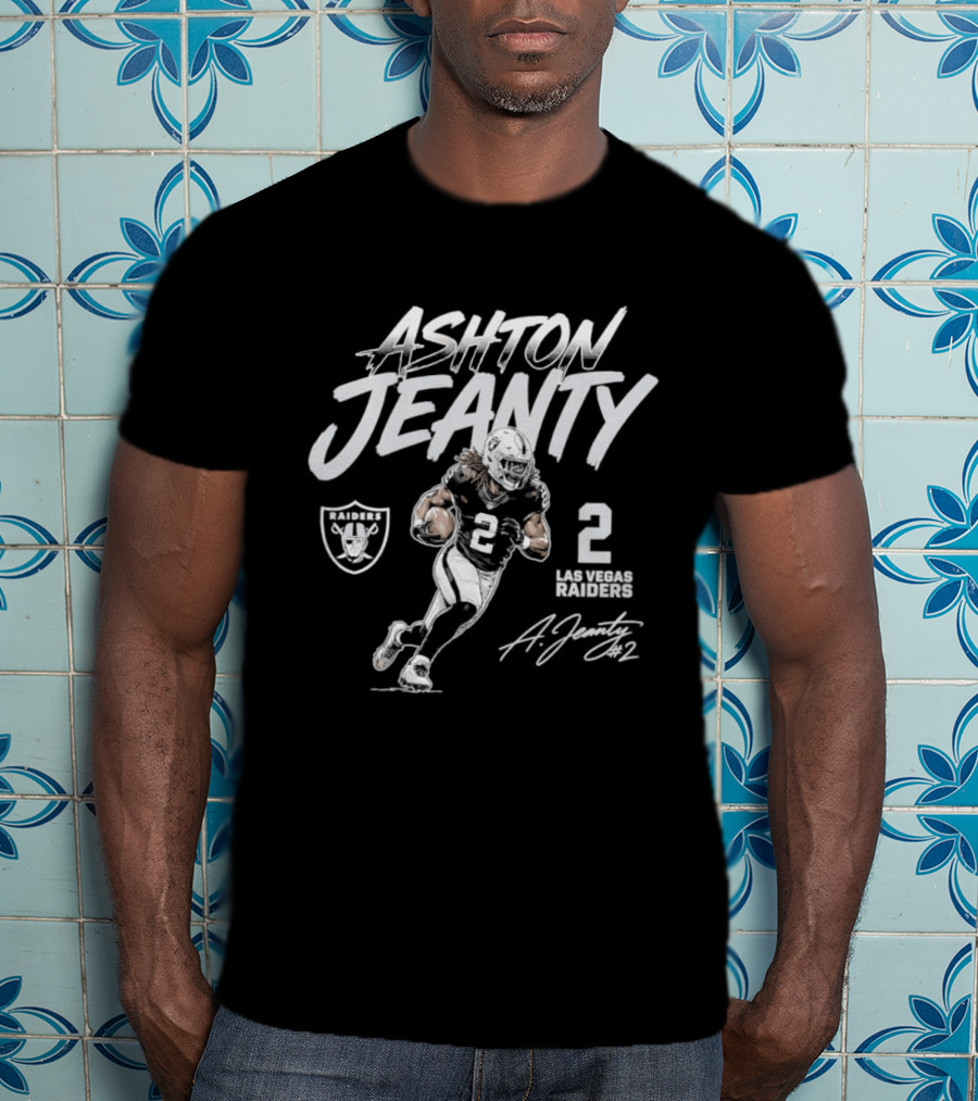 Ashton Jeanty 2 Las Vegas Raiders Signature Pose 2026 T-Shirt
