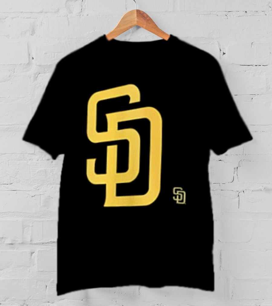 San Diego Padres SD Logo Cartoon 2 Sided T-Shirt