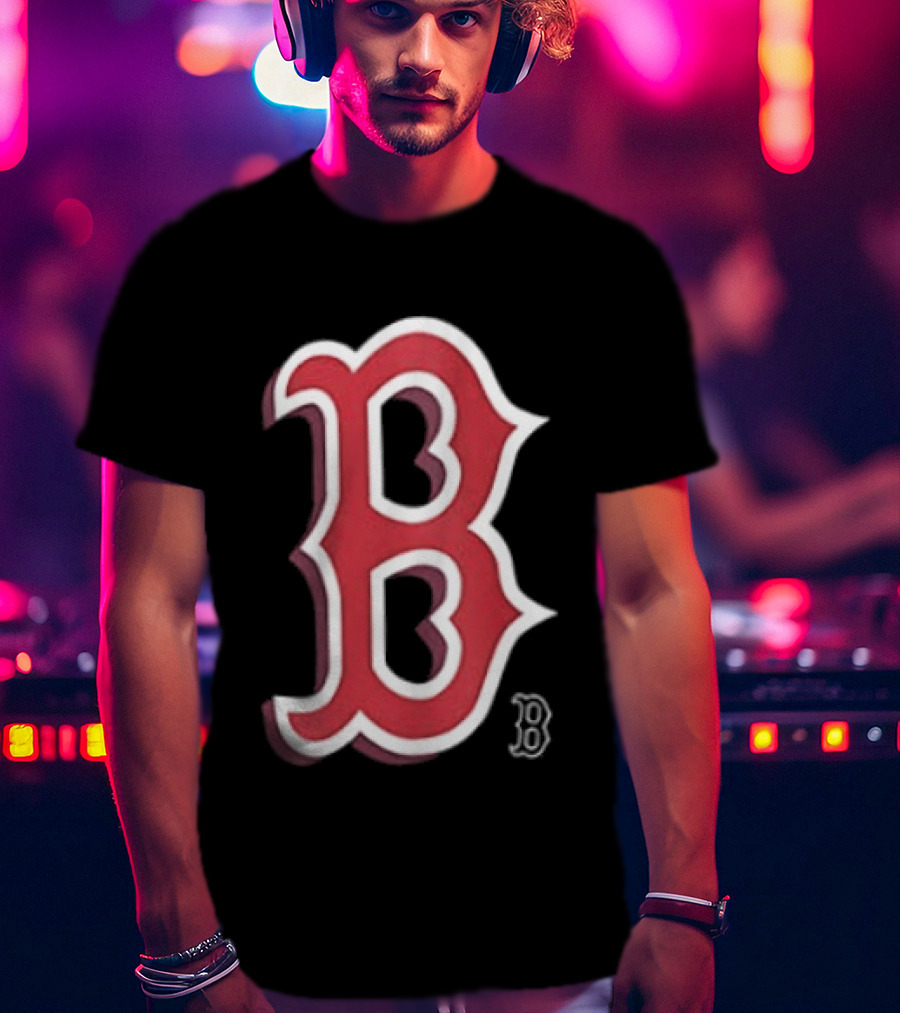 Boston Red Sox Cartoon B Two Sided T-Shirt