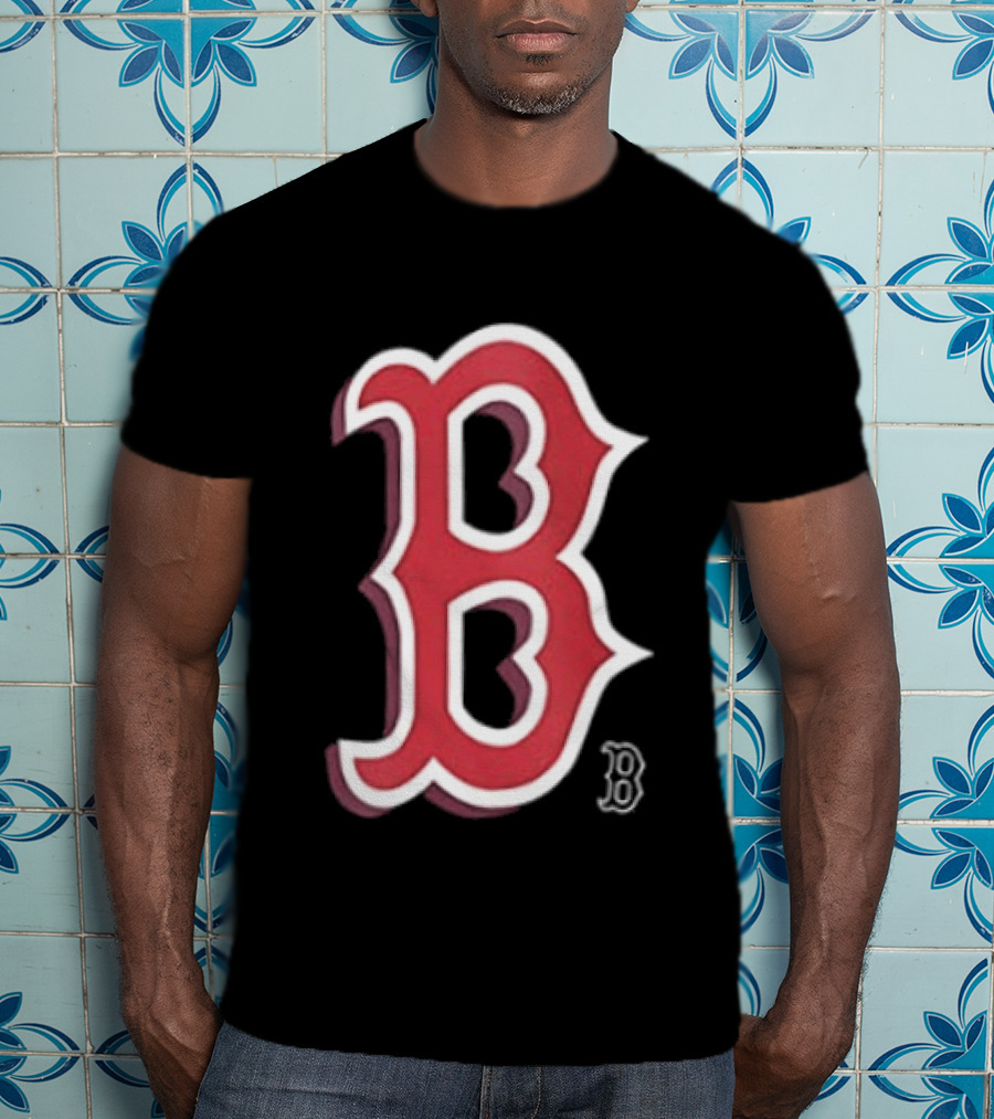 Boston Red Sox Cartoon B Two Sided T-Shirt