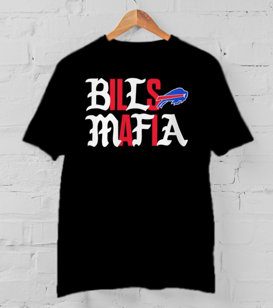 Buffalo Bills Mafia Wordmark With Team T-Shirt