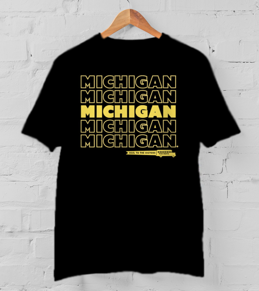 Bussin' X Michigan Hail To The Victors The Boys Michigan Wolverines Fans T-Shirt