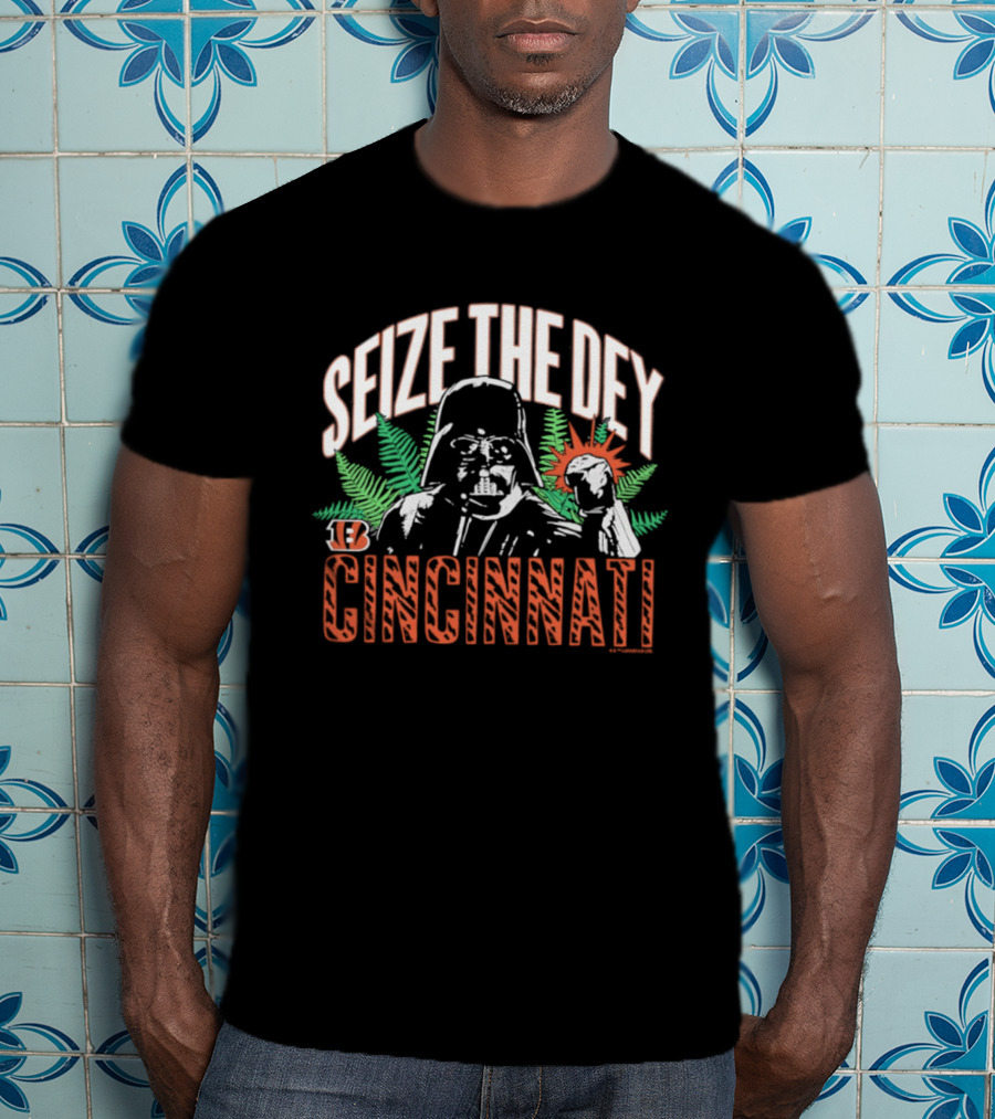 Cincinnati Bengals Star Wars Seize The Dey Darth Vader And Yoda T-Shirt