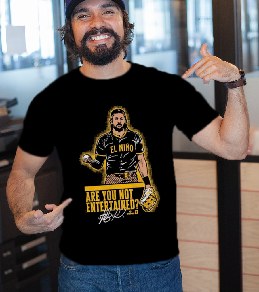 El Nino Are You Not Entertained Baseball Signature T-Shirt