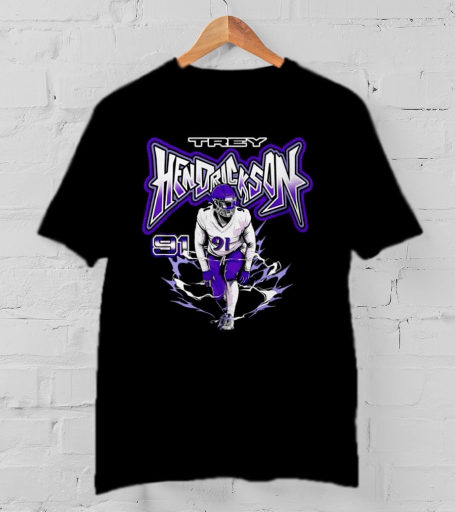 Trey Hendrickson 91 Comic Style Baltimore Ravens T-Shirt