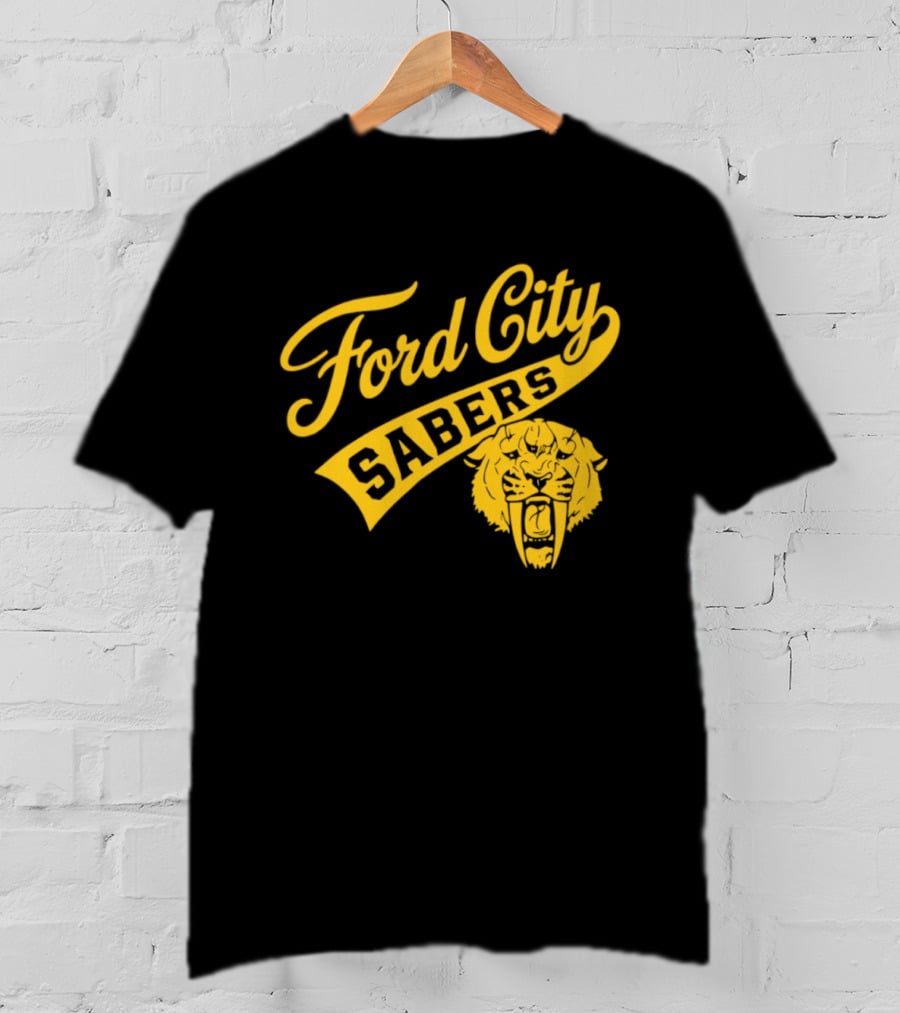 Ford City Sabers Yellow Lion T-Shirt