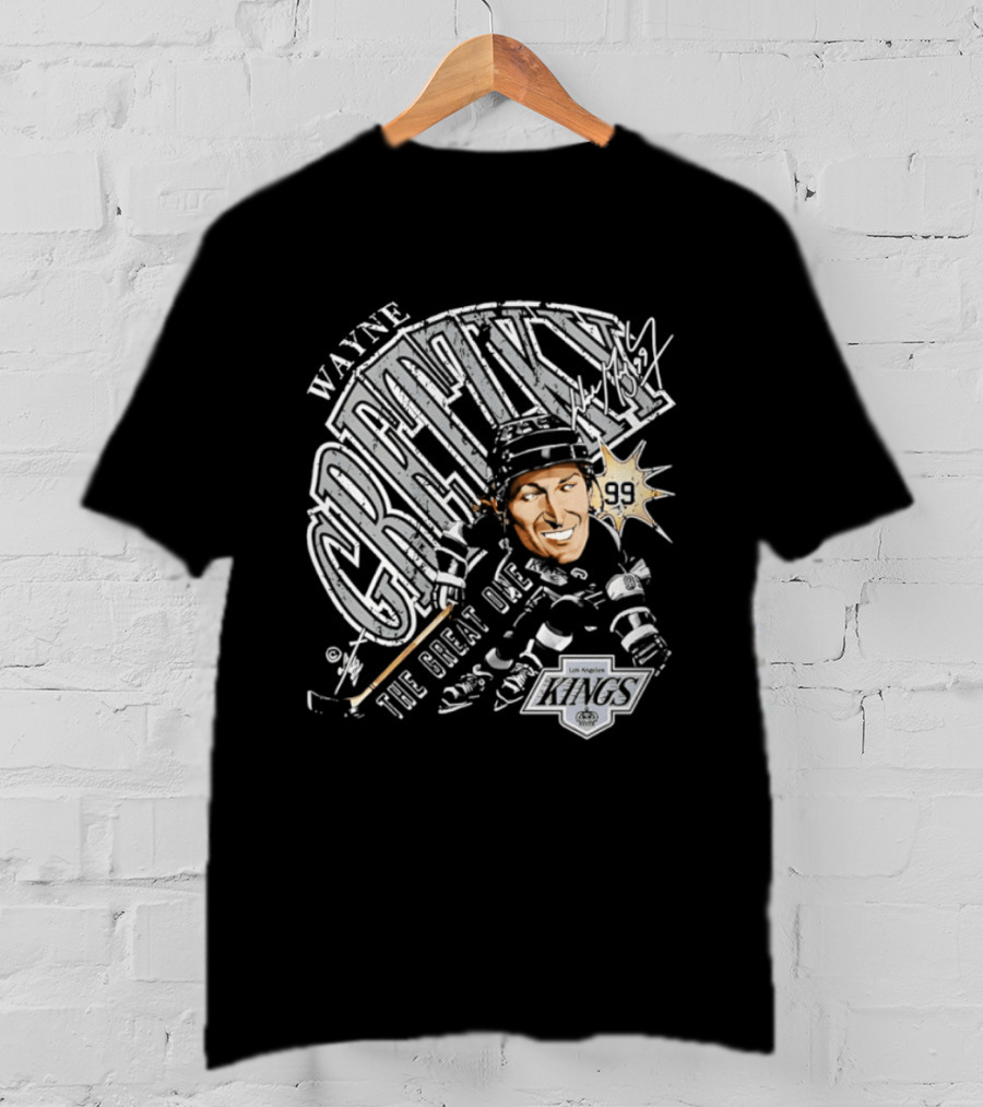 Wayne Gretzky The Great One Los Angeles Kings Bruce Stark T-Shirt