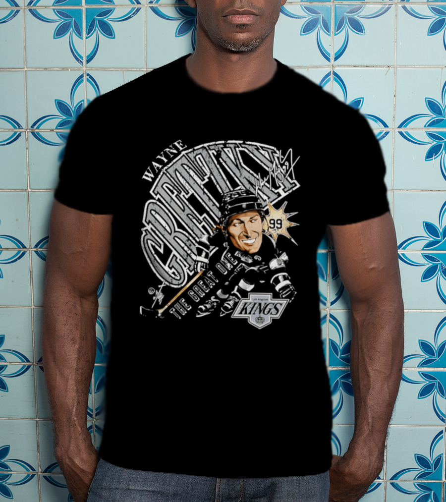 Wayne Gretzky The Great One Los Angeles Kings Bruce Stark T-Shirt
