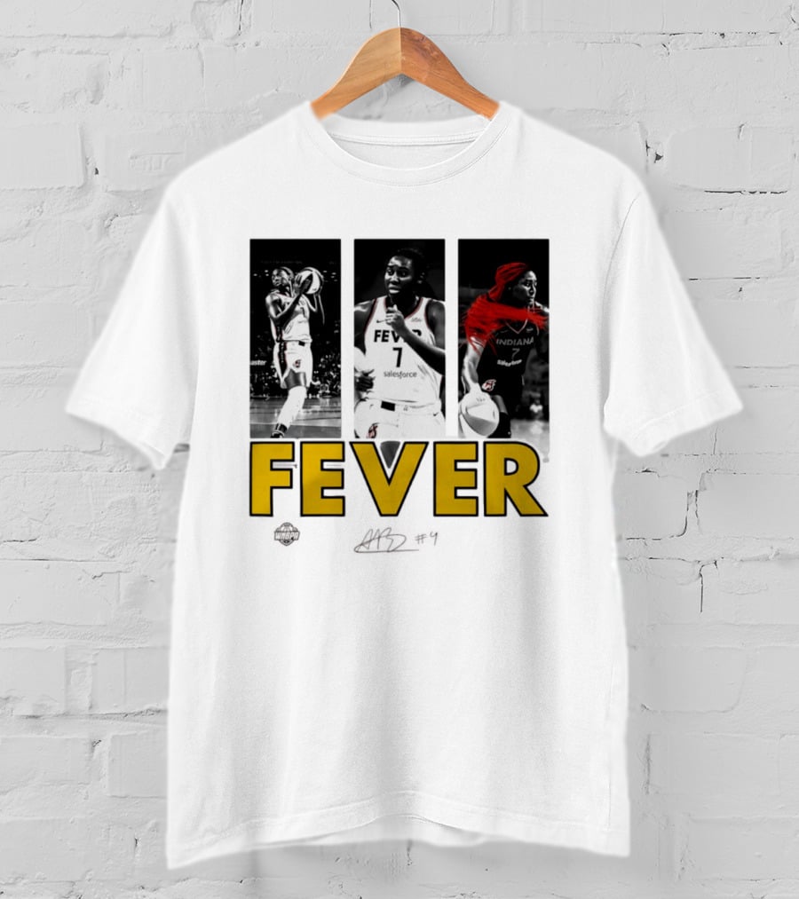 Indiana Fever Aliyah Boston WNBA Player Collage Signature T-Shirt