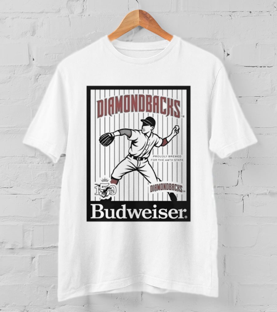 Arizona Diamondbacks Baseball Celebrating 150 Years Budweiser T-Shirt