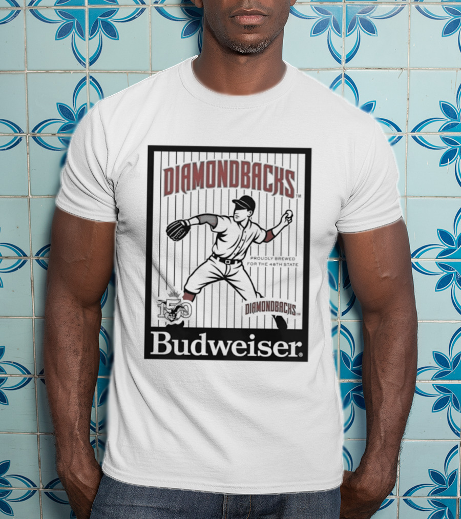 Arizona Diamondbacks Baseball Celebrating 150 Years Budweiser T-Shirt