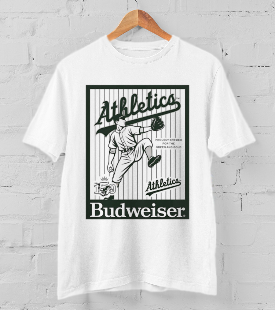 Athletics Baseball Budweiser 150 Years Celebration T-Shirt