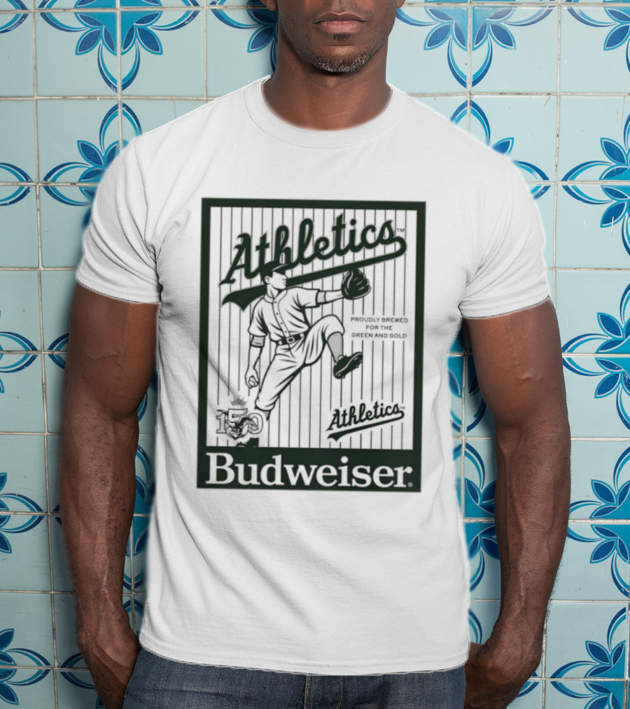 Athletics Baseball Budweiser 150 Years Celebration T-Shirt