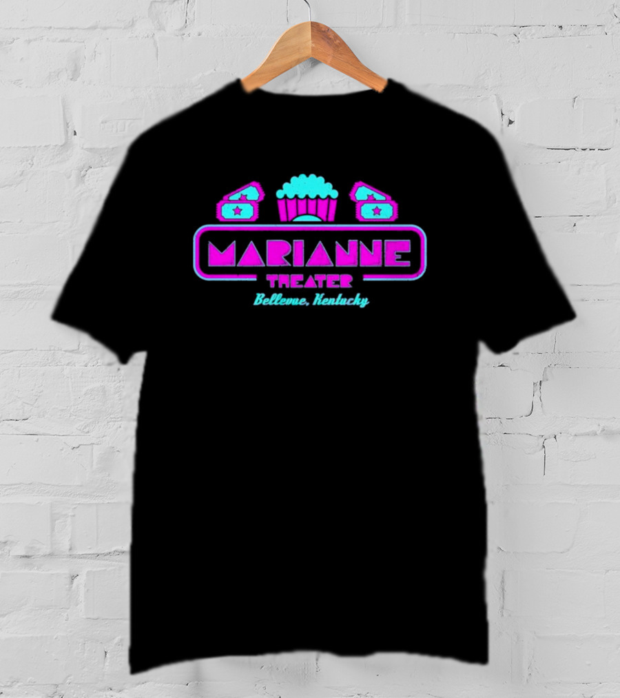 Marianne Theater Bellevue Kentucky Retro Popcorn Cinema Aesthetic T-Shirt