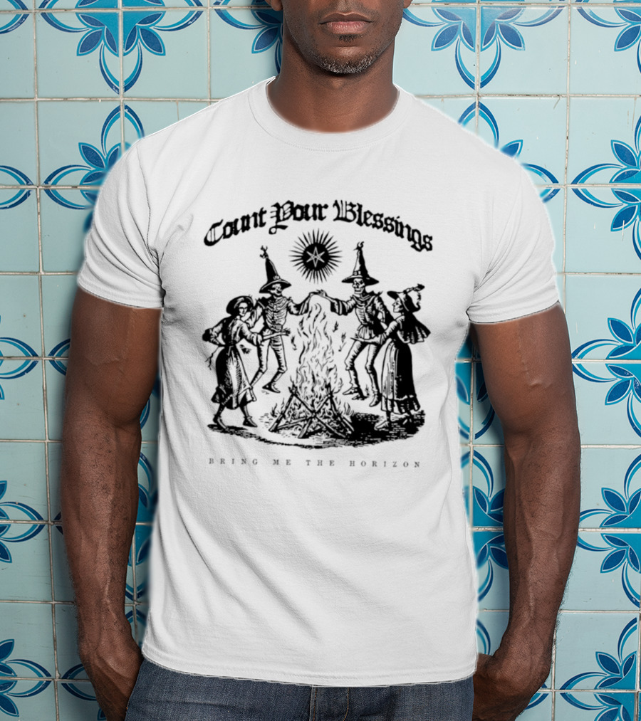 Count Your Blessings Bring Me The Horizon Witchy Ritual Circle T-Shirt
