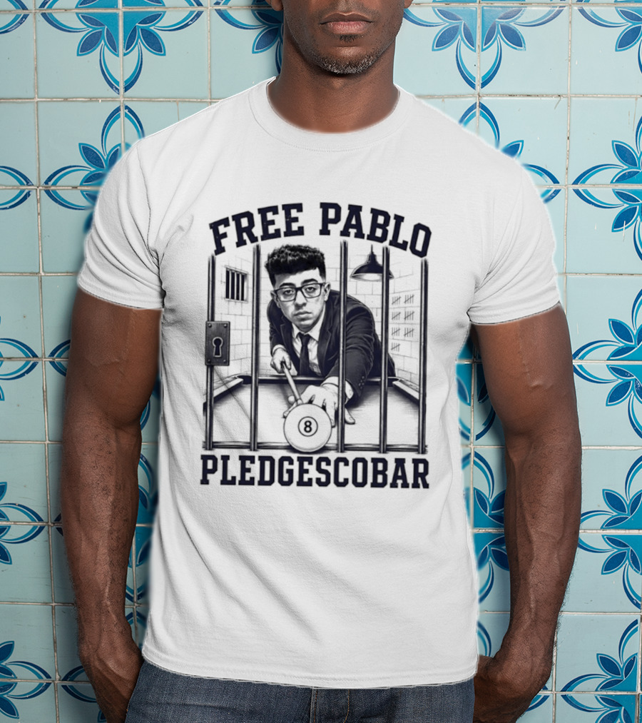 Free Pablo Pledgescobar Eight Ball Prison T-Shirt